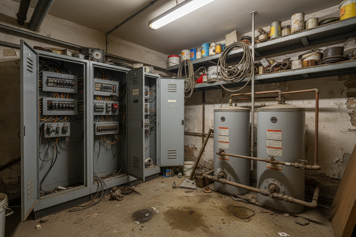 Rénovation local technique – Nanterre - Avant